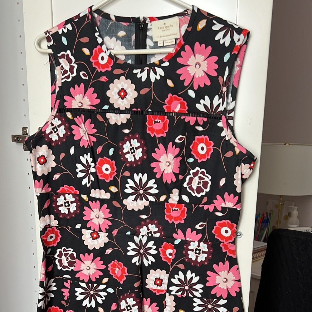 Kate Spade Floral Fit & Flare Knee Length Dress